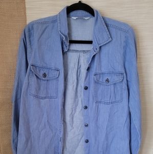Blue Size Medium Button Down Shirt